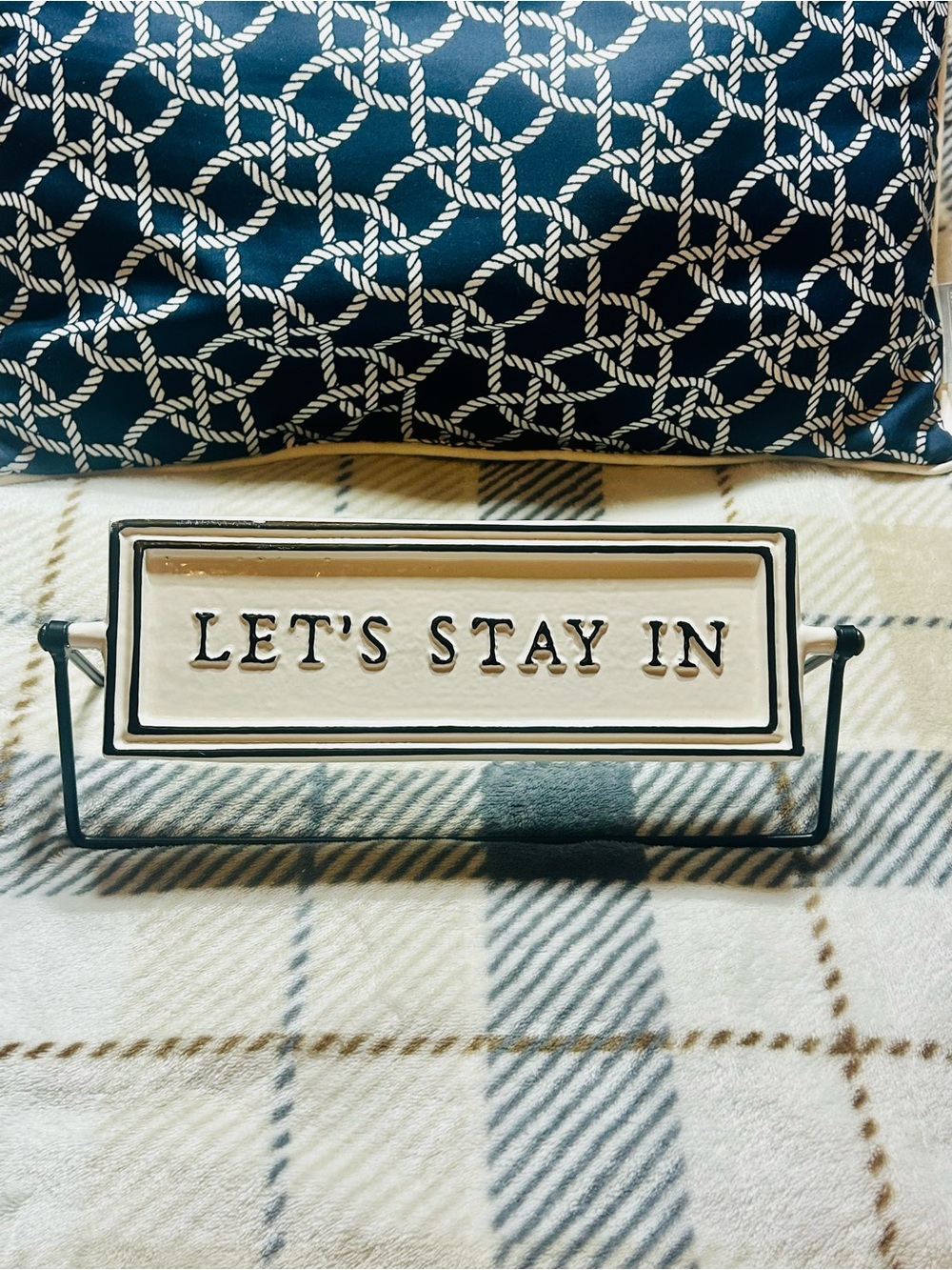 Hearth & Hand Let’s Go Out / Stay In Flip Sign Decor